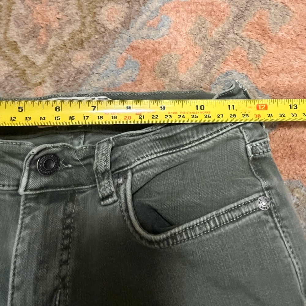 We The Free High-Rise Distressed Ankle Jeans in Olive - Picture 11 of 11